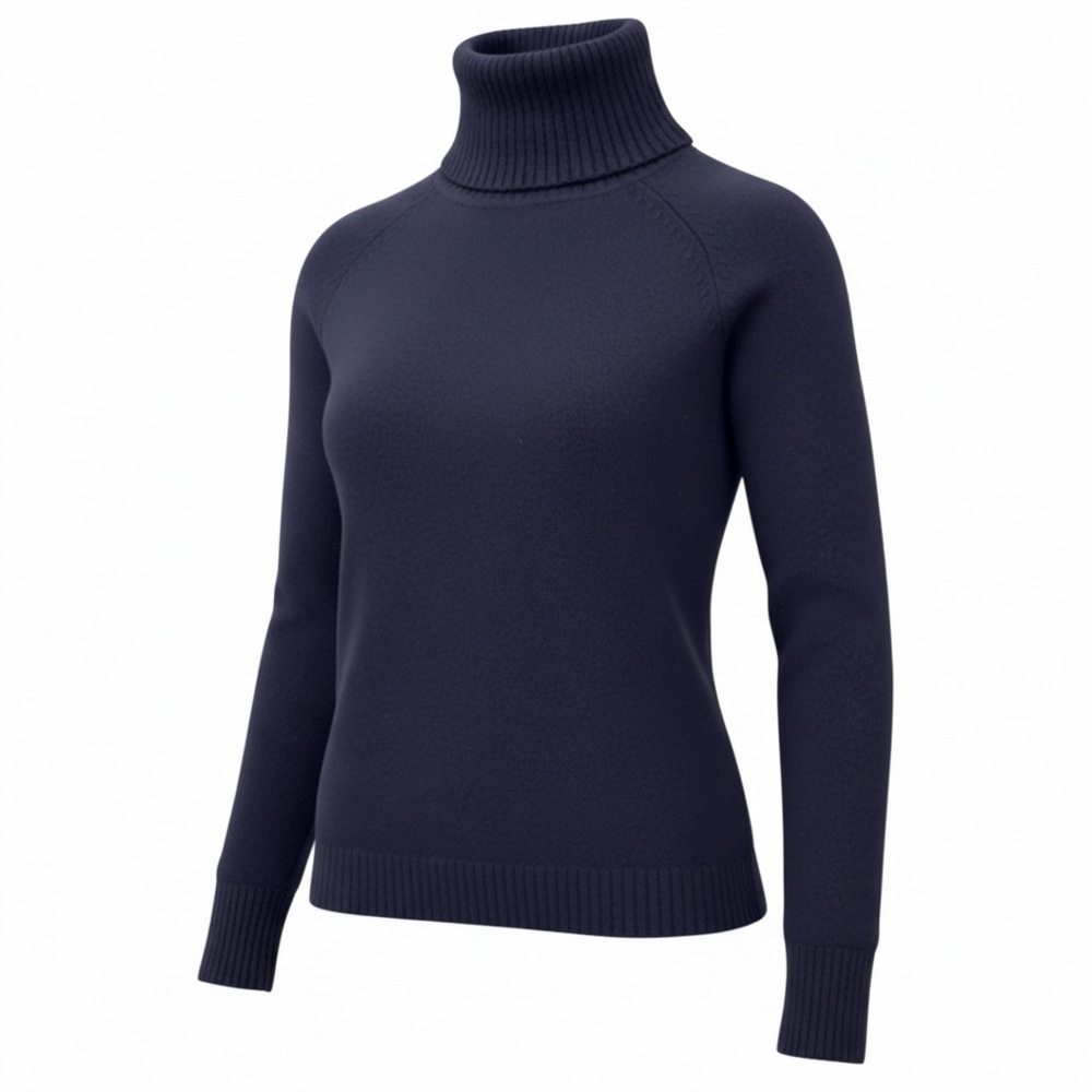 J. Crew Black Wool-Alpaca Blend Turtleneck Women’s Sweater